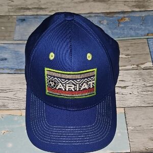 Ariat Youth Royal Blue Baseball Cap with Neon Green Accents
